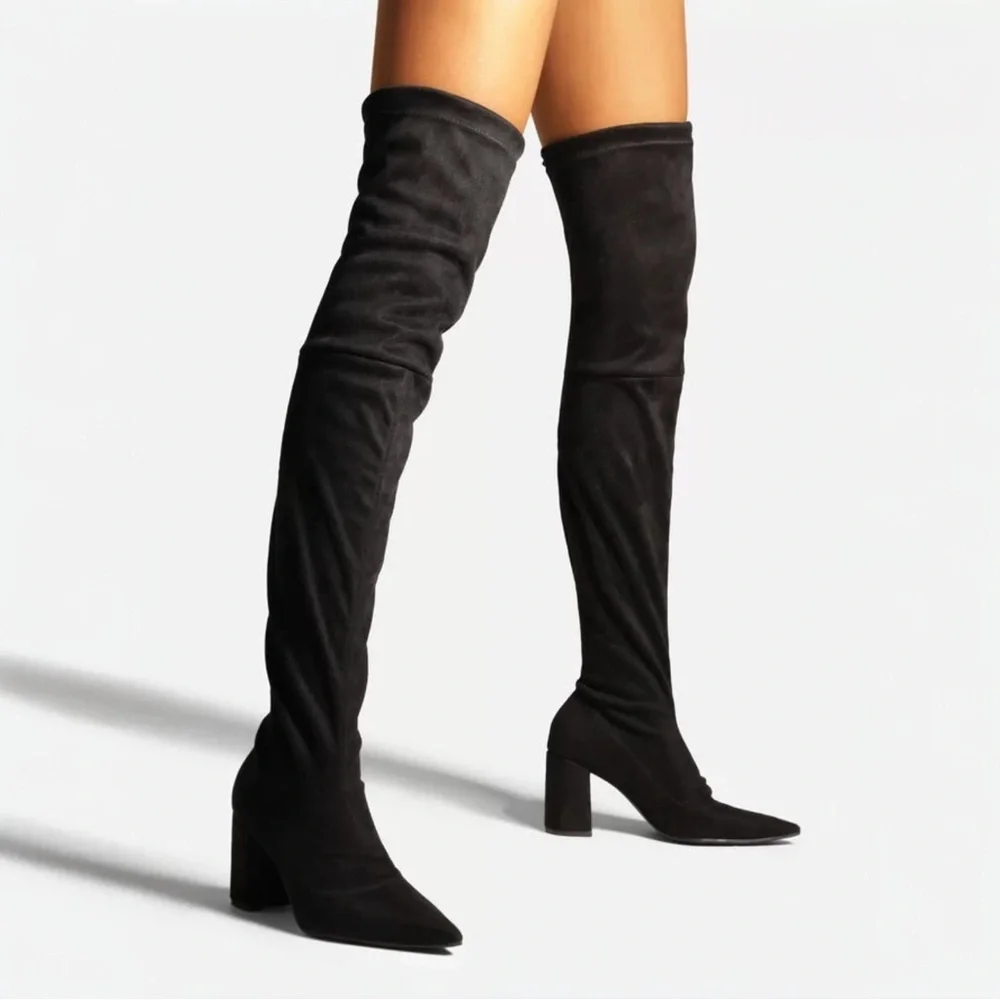 🌻NEW NWOT Arezzo Serenity Women’s Over-The-Knee Block Heel Boots Size 8.5